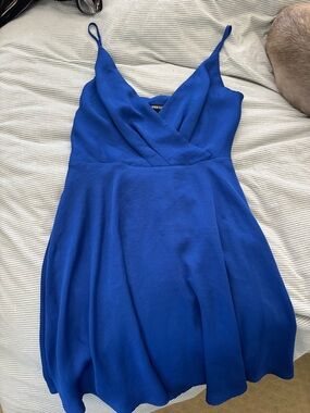 Express Cobalt Blue Spaghetti Strap Mini Dress